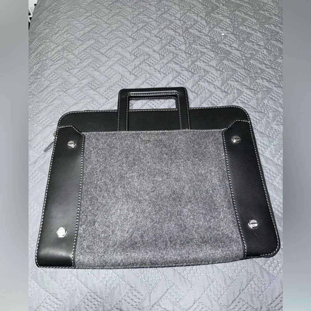 Charles & Keith Black and Gray Laptop Bag